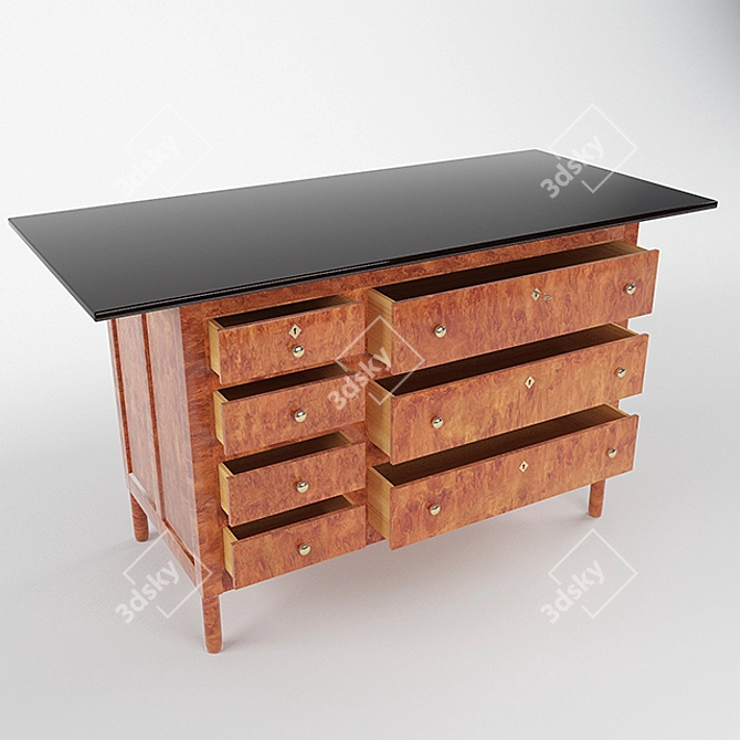 Modern Komod Chest of Drawers 3D model image 1