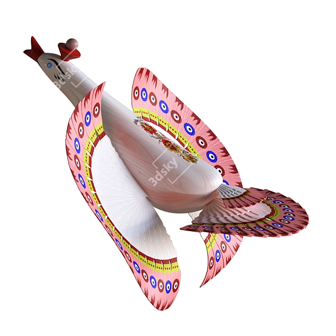 Happy Bird: Symbol of Luck & Happiness 3D model image 1