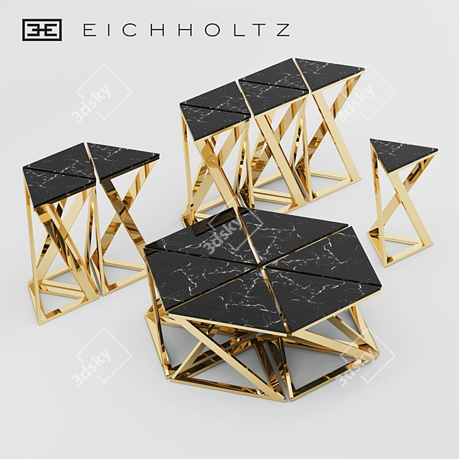 Eichholtz Galaxy: Luxe Table Collection 3D model image 1