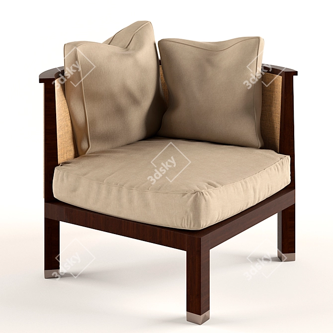 Elegant Flexform Rosetta Armchair 3D model image 1