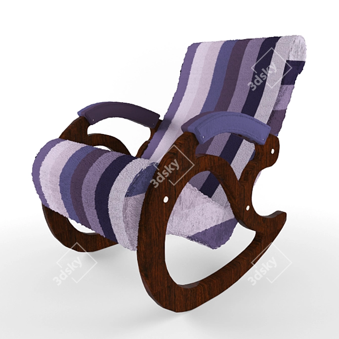 Ergonomic Rocking Chair 3D model image 1