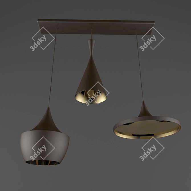 Elegant Tom Dixon Chandeliers 3D model image 1