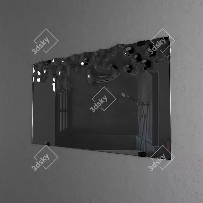 Elegant Strata Mirror: 1800x1000mm 3D model image 2