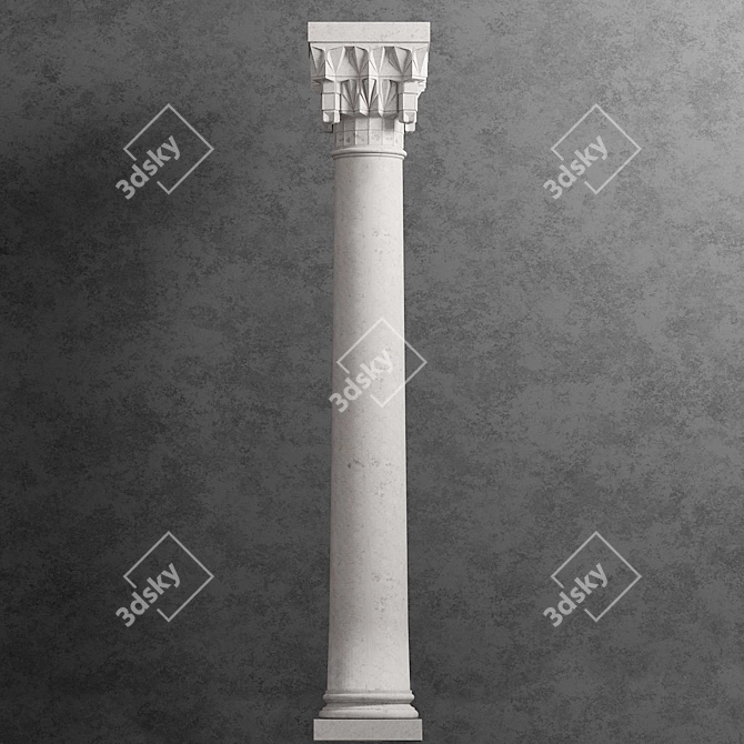 Ottoman-Style Mosque Column 3D model image 3