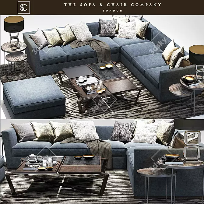 Eckard Corner Sofa: Luxurious Comfort 3D model image 1
