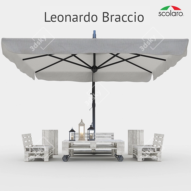 Leonardo Braccio: Stylish Outdoor Furniture Set 3D model image 1