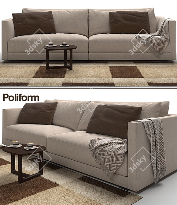 Poliform Bristol Sofa 3D model image 1
