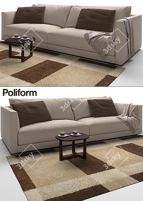 Poliform Bristol Sofa 3D model image 2