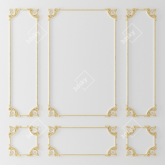 Elegant Decor Frame by EVROPLAST 3D model image 1