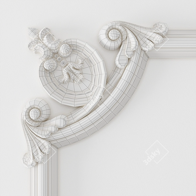 Elegant Decor Frame by EVROPLAST 3D model image 3