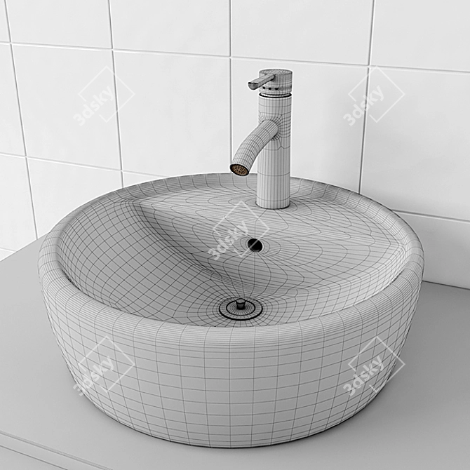 Tornviken Freestanding Sink & Accessories 3D model image 3