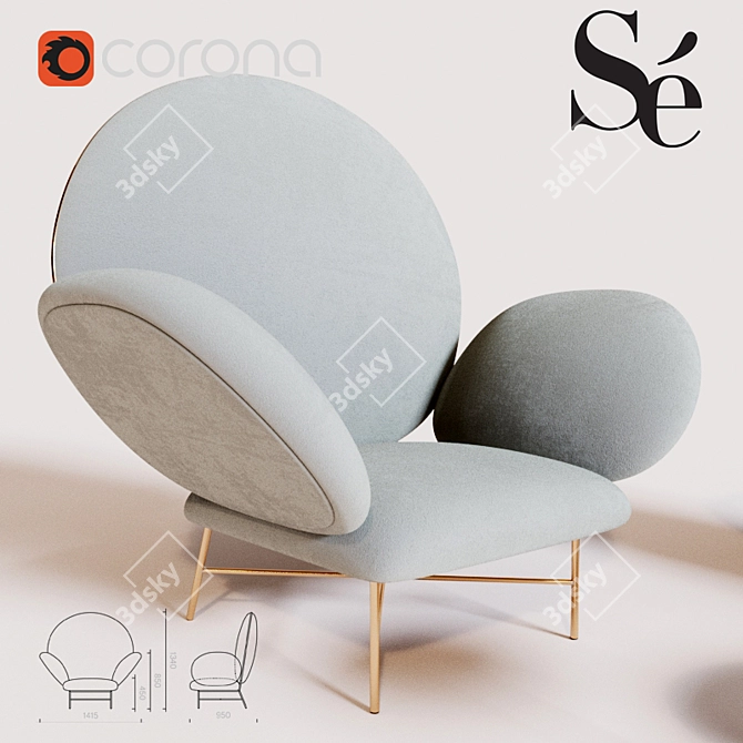 Elegant Stay Sofa: Invitation to Sit 3D model image 2