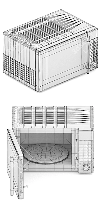 GORENJE MO-17 DE - Compact and Efficient Microwave 3D model image 3