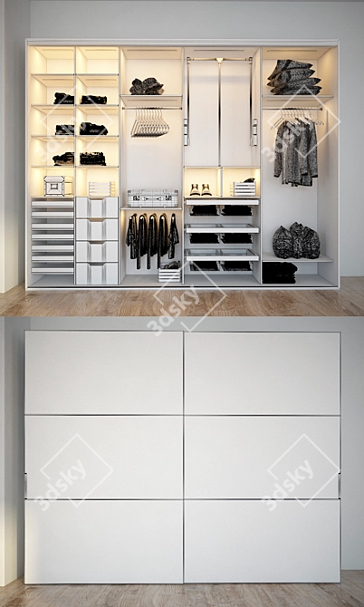 Title: Solido 300-60-240 Wardrobe 3D model image 3