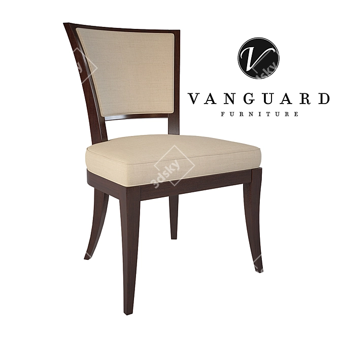 Vanguard Leland Side Chair: Impeccable Style and Comfort 3D model image 1