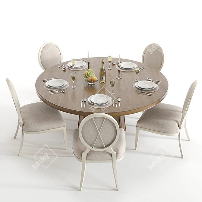 Elegant Baker Encircle X-Back Set 3D model image 2