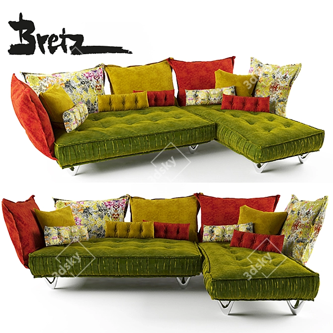 OHLINDA Sofa: Unleash the Light-Footed Individualist 3D model image 1