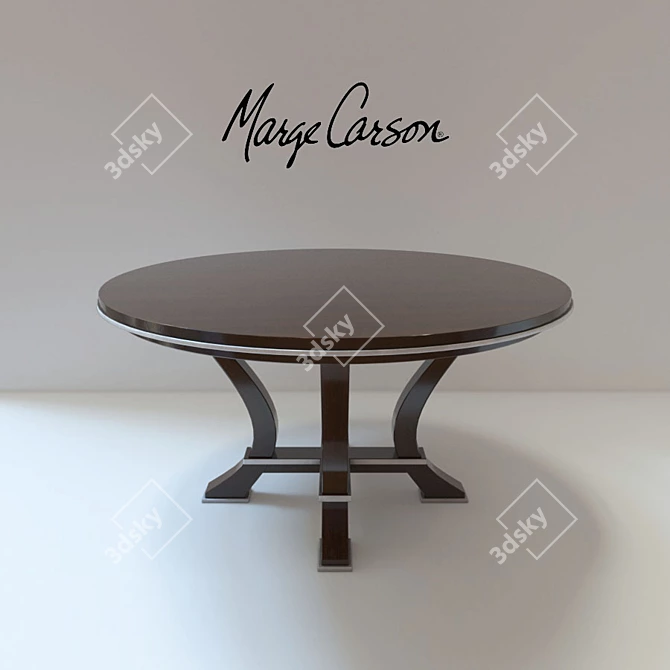 Elegant Marge Carson Dining Table 3D model image 2