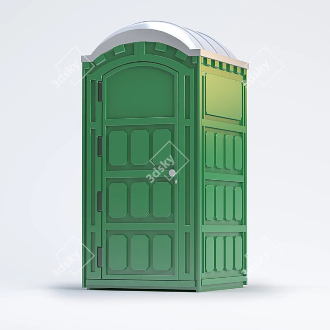 Sleek Streetline Plastic Toilet 3D model image 1