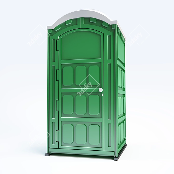 Sleek Streetline Plastic Toilet 3D model image 3