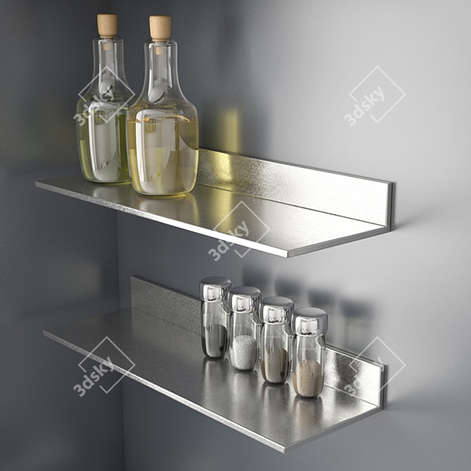 Organized Kitchen: Condiments on IKEA LIMHAMN 3D model image 1