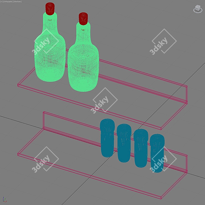 Organized Kitchen: Condiments on IKEA LIMHAMN 3D model image 2