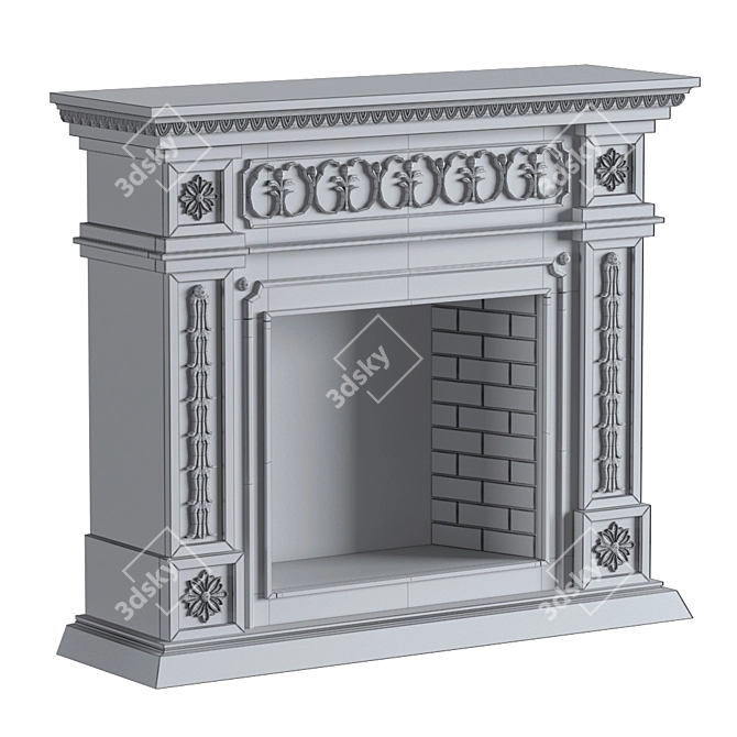 Southern Enterprises Connor Electric Fireplace 3D model image 3