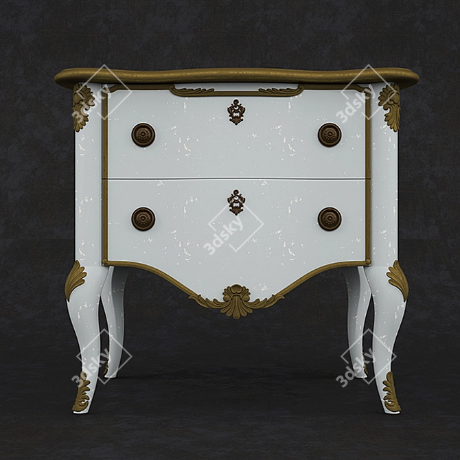 Elegant French 2-Drawer Chest by Hooker 3D model image 2