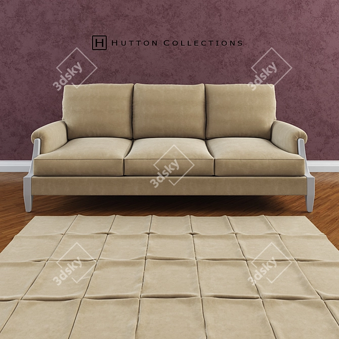 Hutton Dormand Collection: 3-Seat Sofa & Club Chair Set 3D model image 2