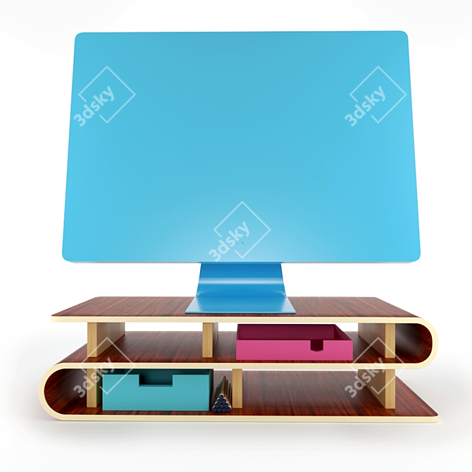 Elevate: Desk Stands for Laptops & iMacs 3D model image 1