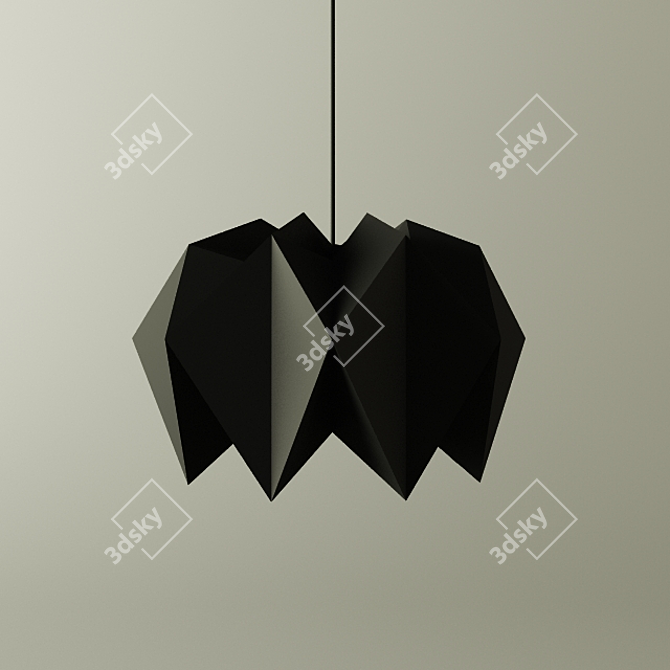 Elegant Paper Light Fixtures 3D model image 2