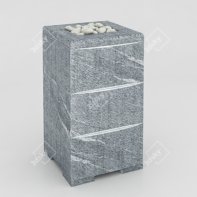 KASTOR KSIS 27: Premium Talc Magnesite Sauna Stove 3D model image 1