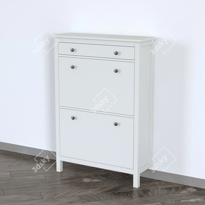 Modern and Stylish Shoe Cabinet 3D model image 1