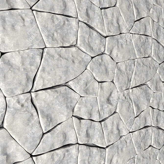 Title: 3D Stone Panel Texture - High Resolution 3D model image 1