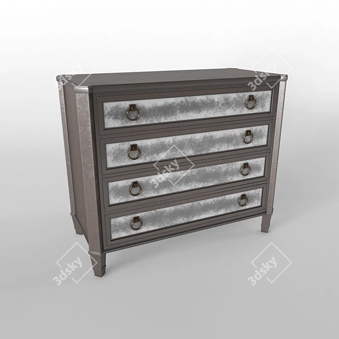 Modern Michael Weiss Four-Drawer Chest 3D model image 1