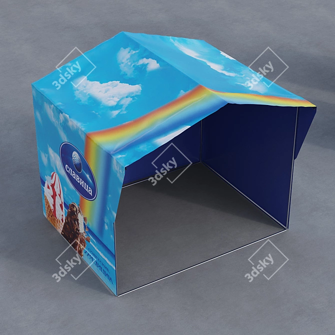 Freeze & Camp: Ice Cream Fridge & Tent 3D model image 3