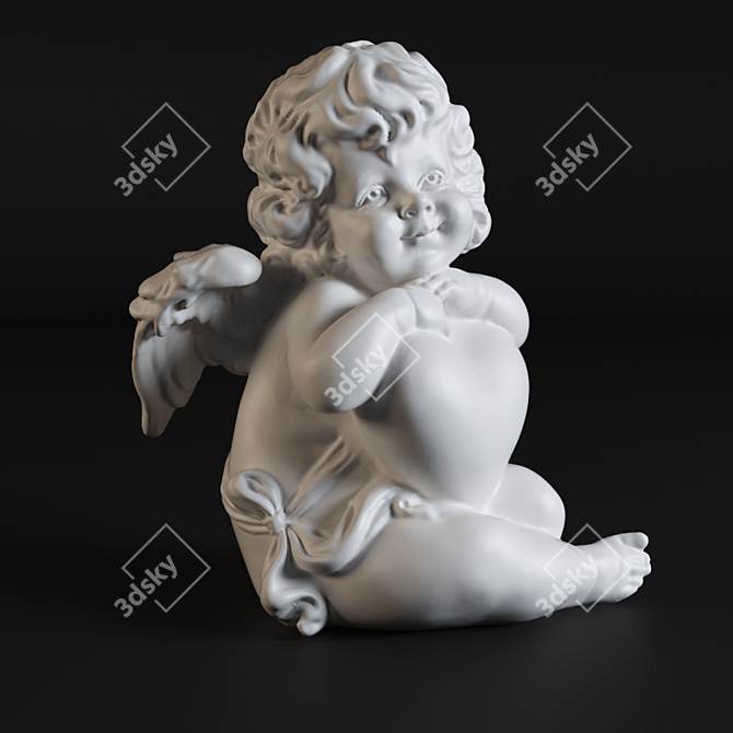 Charming Angel Figurine 3D model image 1