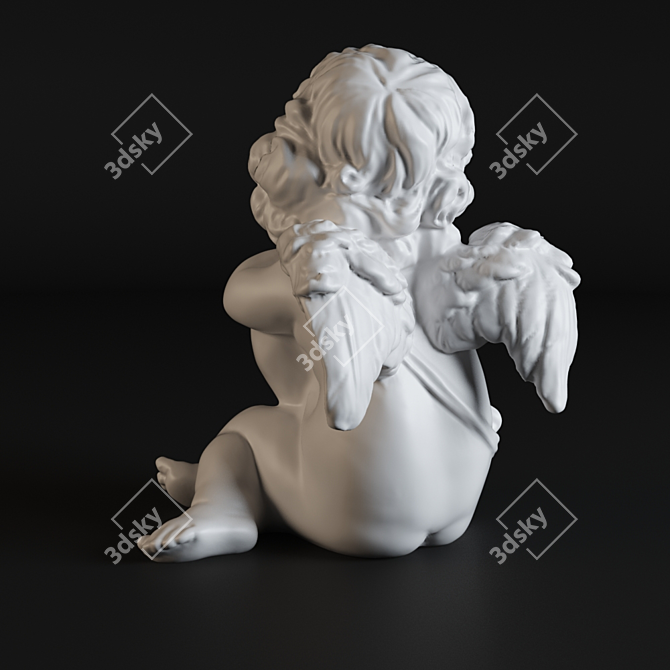 Charming Angel Figurine 3D model image 2