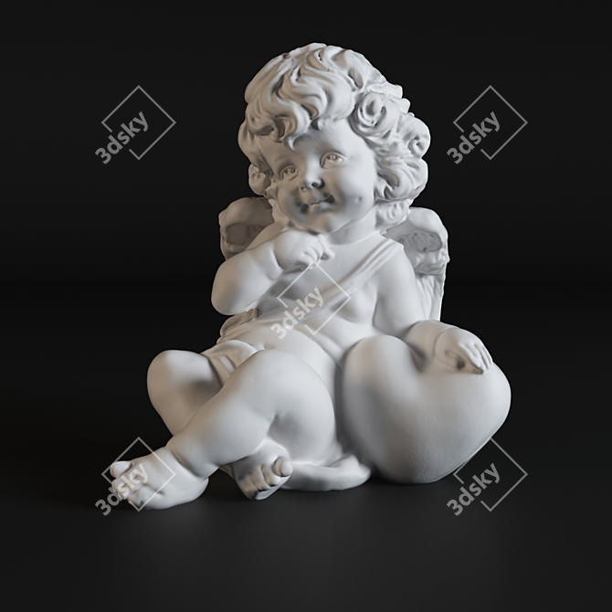 Charming Angel Figurine 3D model image 1