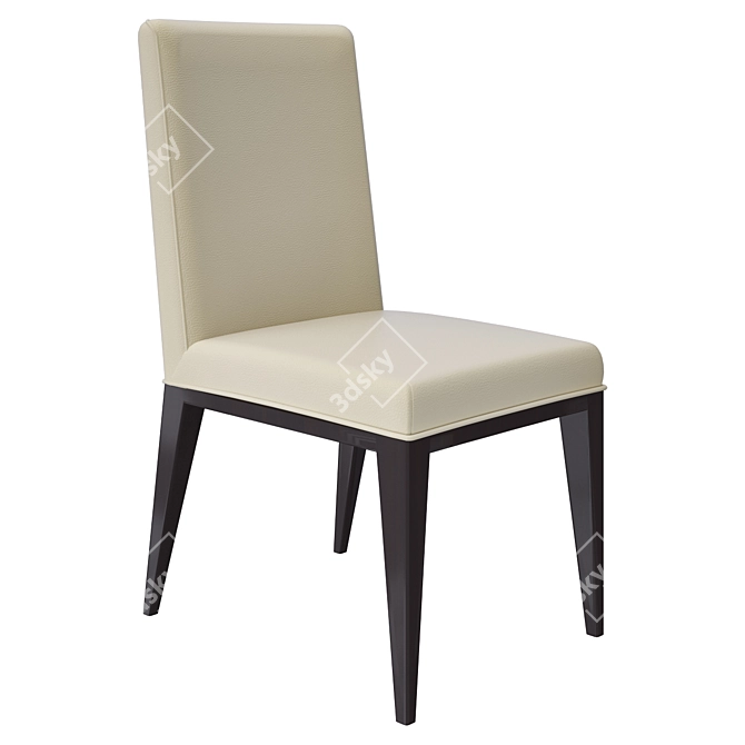 Elegant Ebony Chair 3D model image 1