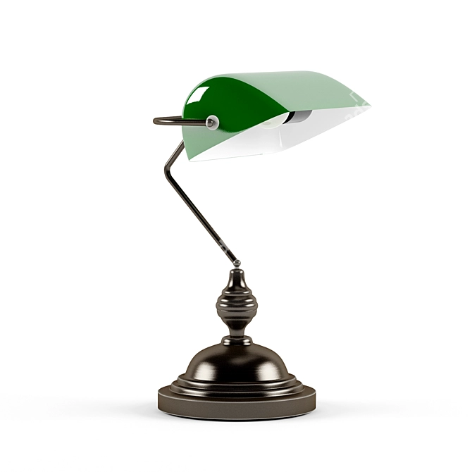 Laurie Lumiere Banker Desk Lamp 60W - Green 3D model image 2