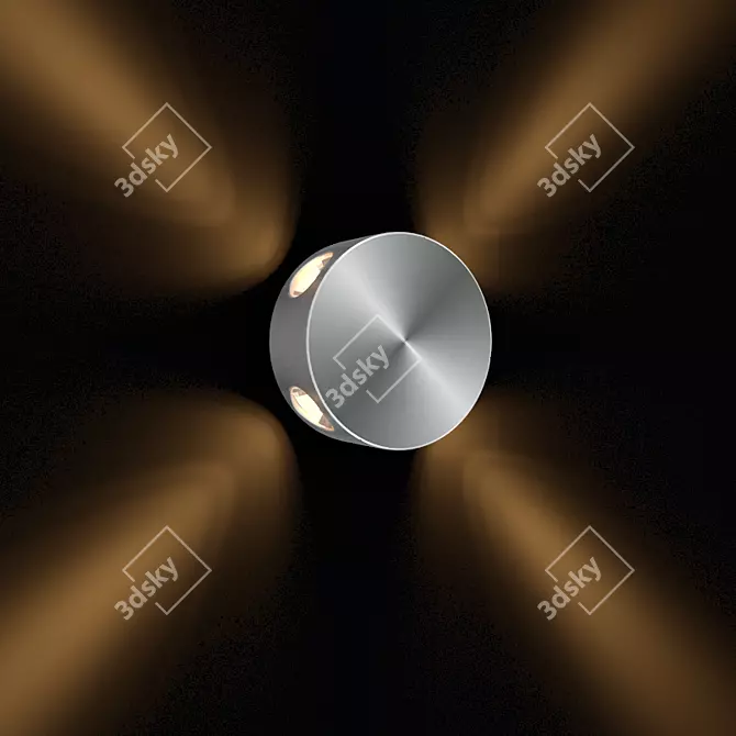 Sleek Aluminum Wall Light 3D model image 1