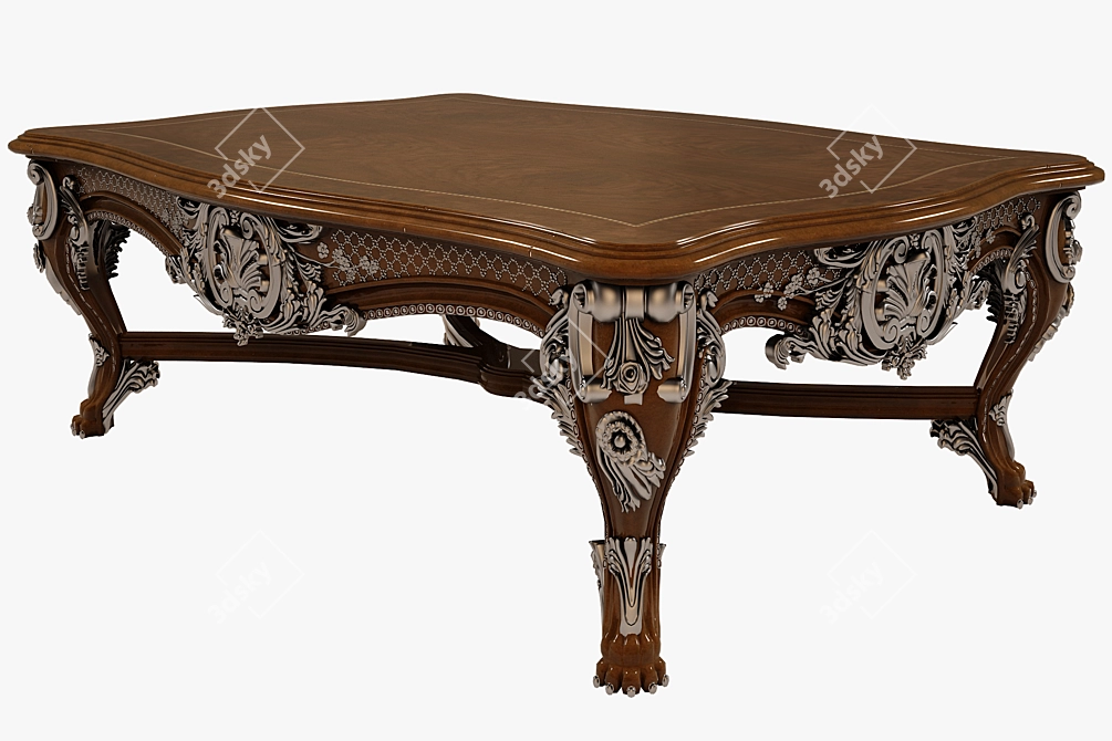 Elegant Henredon Cocktail Table 3D model image 3