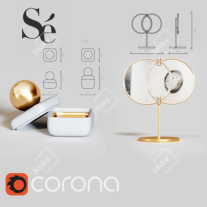 Loyalty Showpiece: Wood, Brass & Glass 3D model image 2