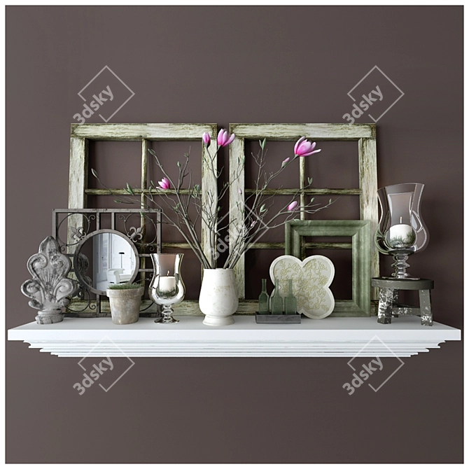 Elegant Provence Home Décor Set 3D model image 1