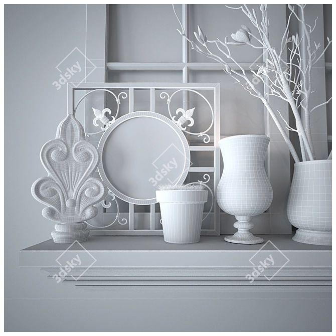 Elegant Provence Home Décor Set 3D model image 3