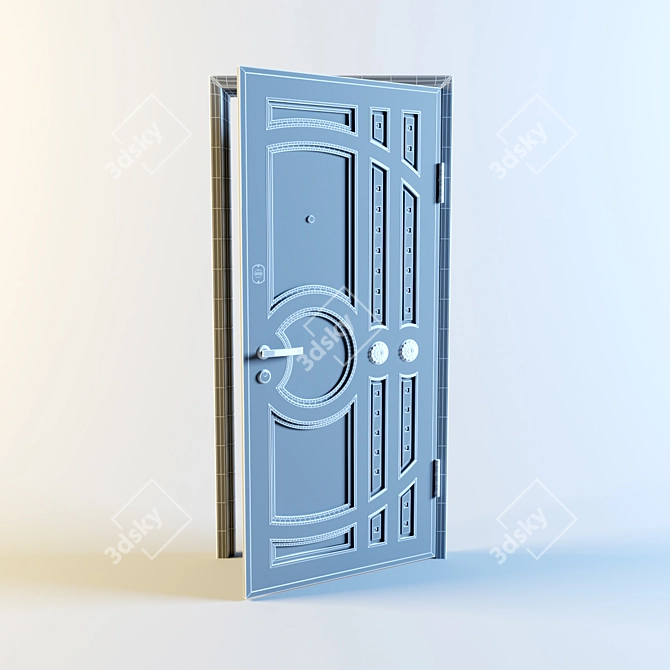 Uzkovka Metal Entrance Door 3D model image 3