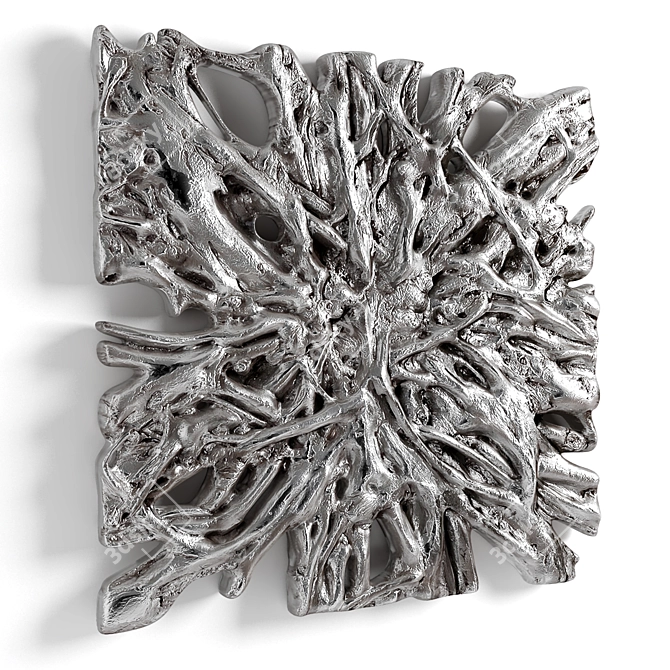 Geometric Square Root Wall Art 3D model image 5