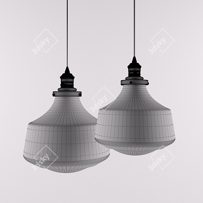 Classic Schoolhouse Pendant: Timeless Elegance 3D model image 3