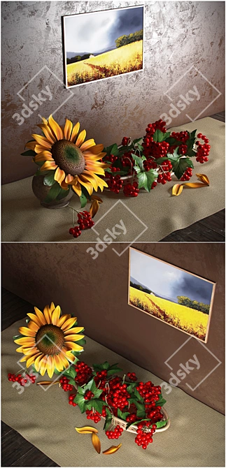 Sunflower Currants Melody 3D model image 2